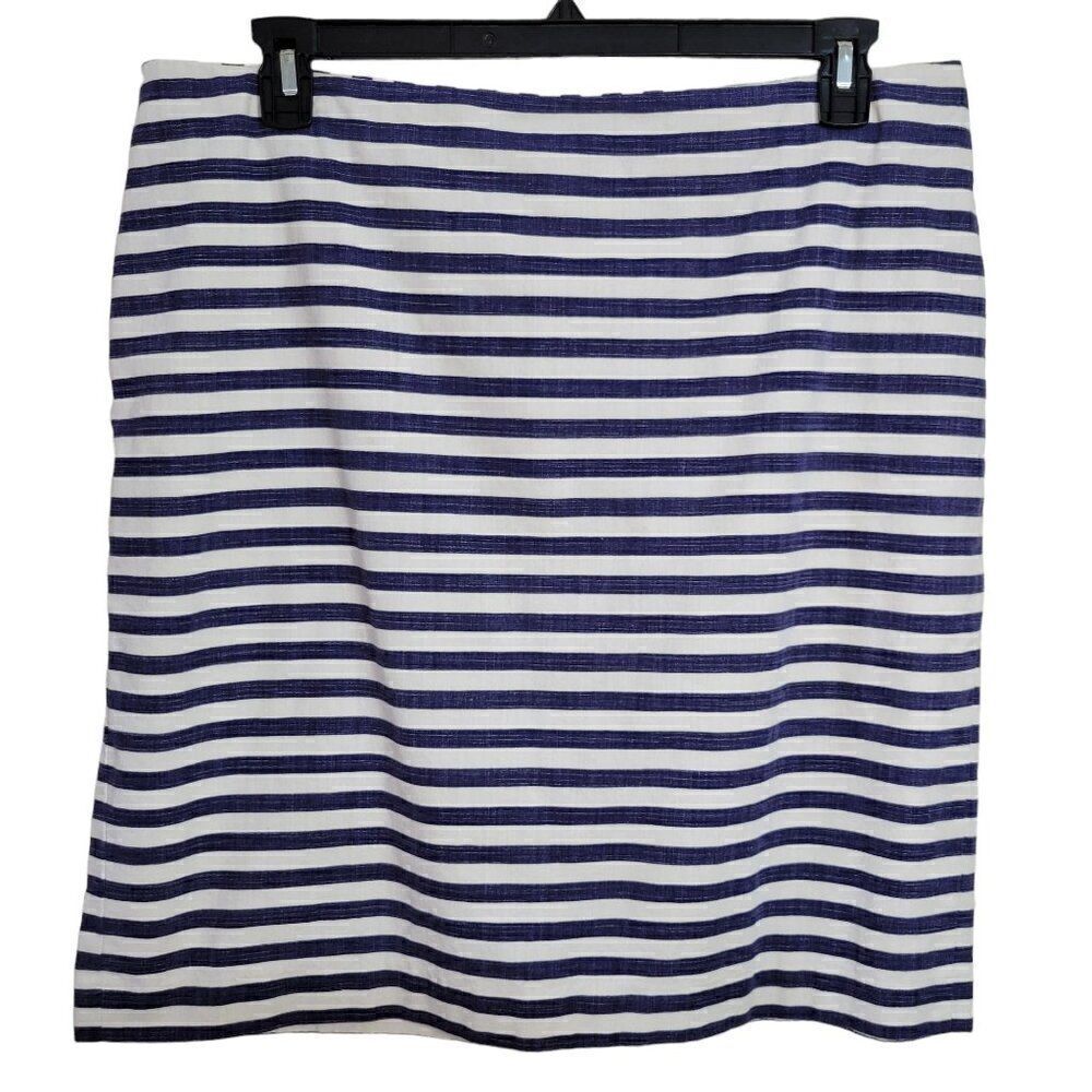 Talbots Cotton Stripe Skirt (Size 16)